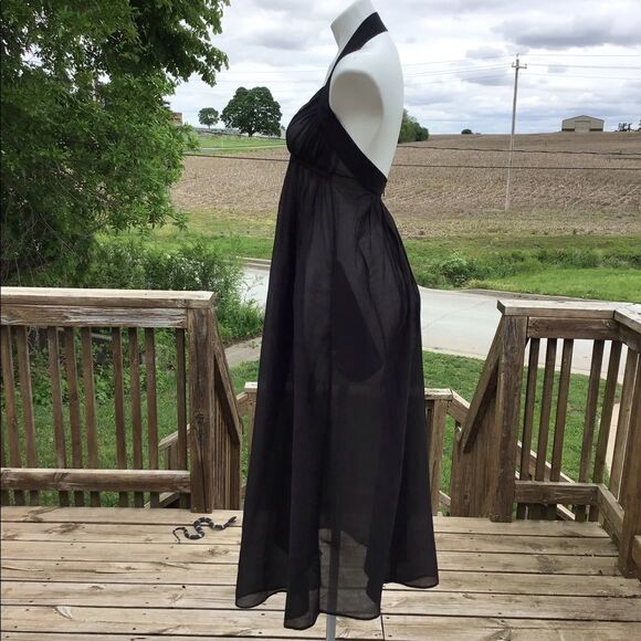 Stella McCartney Black Flowy Fine Straps Long Maxi Dress Size Small - Picture 5 of 13